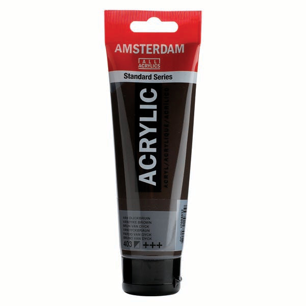 White Smoke Amsterdam Acrylic Paint, 120ml - 403 - Vandyke Brown Acrylic Paints