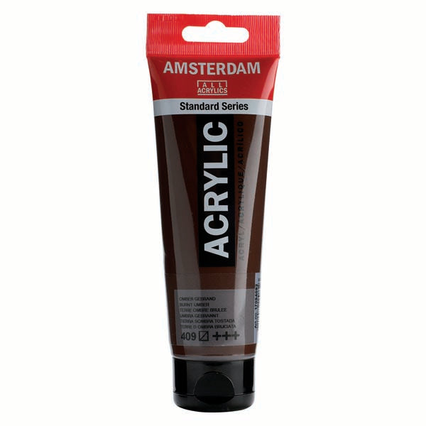 White Smoke Amsterdam Acrylic Paint, 120ml - 409 - Burnt Umber Acrylic Paints