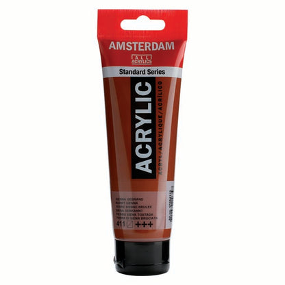 White Smoke Amsterdam Acrylic Paint, 120ml - 411 - Burnt Sienna Acrylic Paints