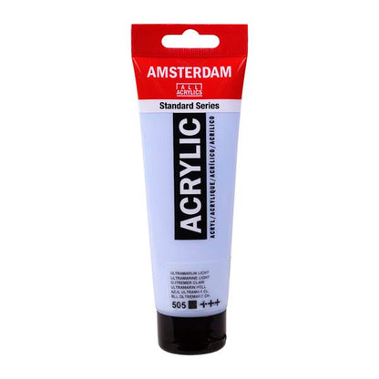 White Smoke Amsterdam Acrylic Paint, 120ml - 505 - Ultramarine Light Acrylic Paints