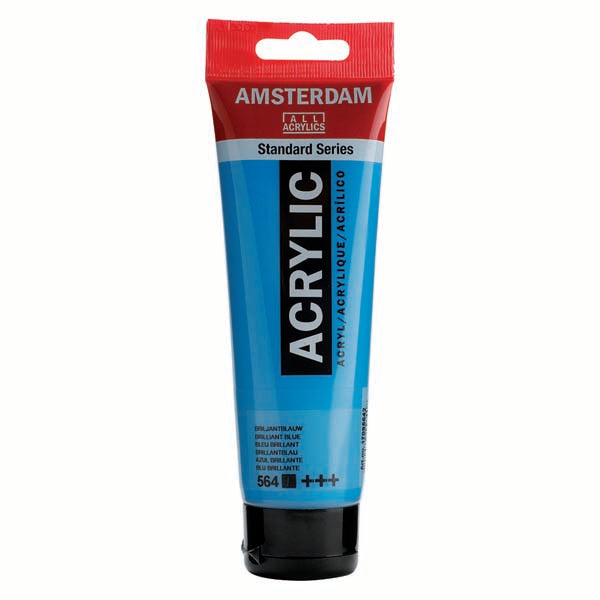 White Smoke Amsterdam Acrylic Paint, 120ml - 564 - Brilliant Blue Acrylic Paints