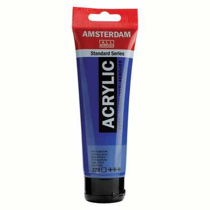 White Smoke Amsterdam Acrylic Paint, 120ml - 570 - Phthalo Blue Acrylic Paints