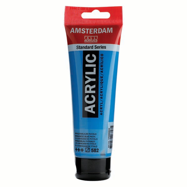 White Smoke Amsterdam Acrylic Paint, 120ml - 582 - Manganese Blue Acrylic Paints