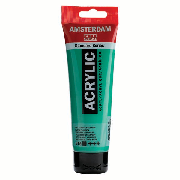 White Smoke Amsterdam Acrylic Paint, 120ml - 615 - Emerald Green Acrylic Paints