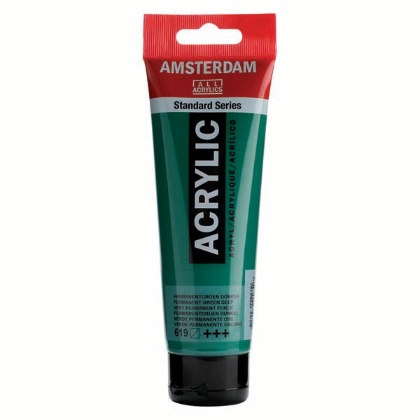 White Smoke Amsterdam Acrylic Paint, 120ml - 619 - Perm.Green Dp Acrylic Paints