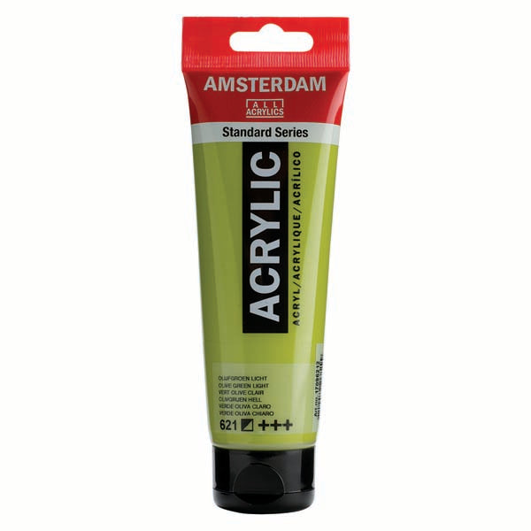 White Smoke Amsterdam Acrylic Paint, 120ml - 621 - Olive Green Lt Acrylic Paints