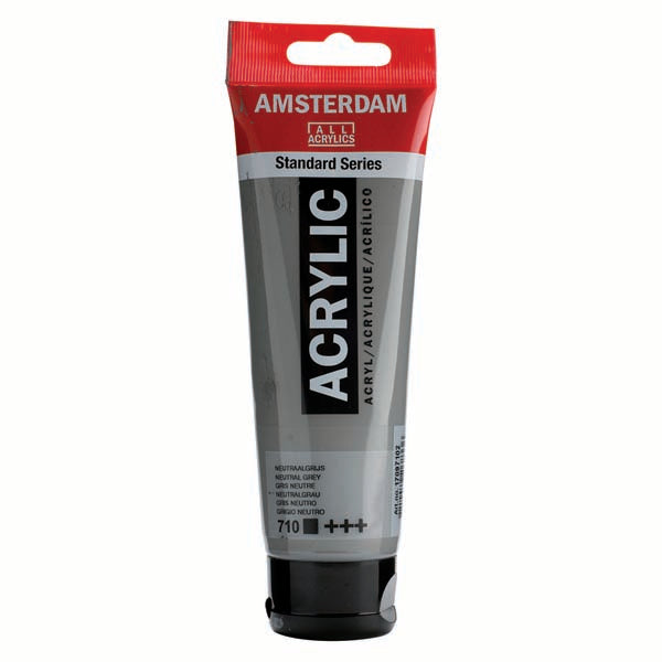 White Smoke Amsterdam Acrylic Paint, 120ml - 710 - Neutral Grey Acrylic Paints