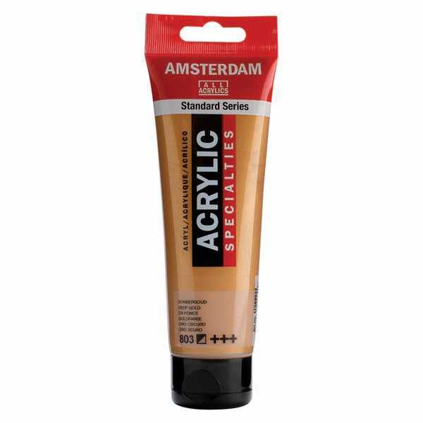White Smoke Amsterdam Acrylic Paint, 120ml - 803 - Deep Gold Acrylic Paints