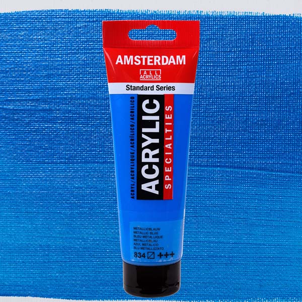 Dodger Blue Amsterdam Acrylic Paint, 120ml - 834 - Metallic Blue Acrylic Paints