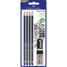 White Smoke Faber-Castell Goldfaber Graphite Pencil Sketch Set, 6Pcs Pencils