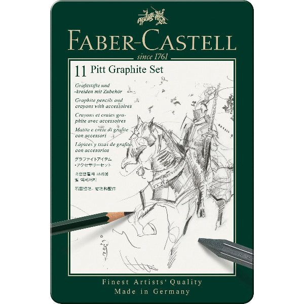 Dark Slate Gray Faber-Castell  Pitt Mixed Media Graphite Set, Assorted, 11Pcs Pencils