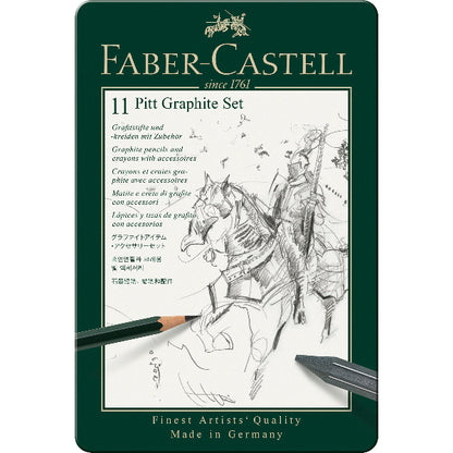 Dark Slate Gray Faber-Castell  Pitt Mixed Media Graphite Set, Assorted, 11Pcs Pencils