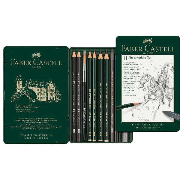 Dark Slate Gray Faber-Castell  Pitt Mixed Media Graphite Set, Assorted, 11Pcs Pencils