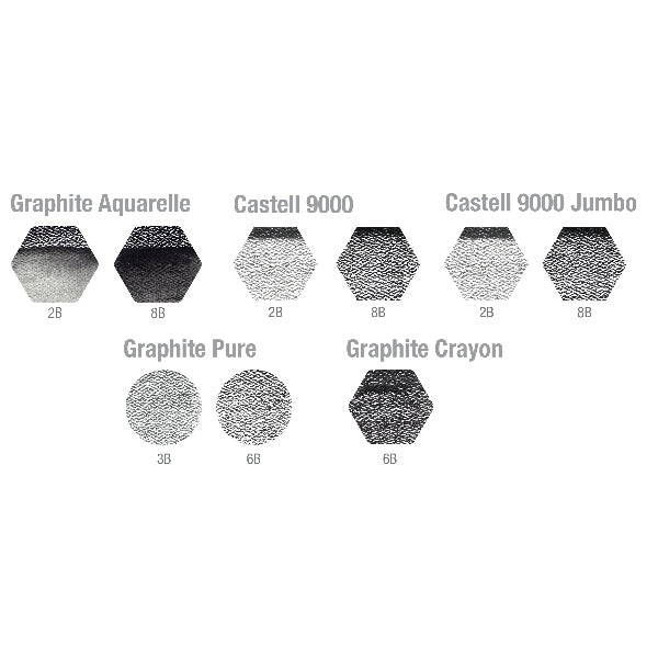 White Smoke Faber-Castell  Pitt Mixed Media Graphite Set, Assorted, 11Pcs Pencils