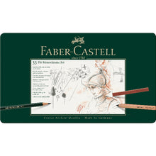 Dark Slate Gray Faber-Castell Pitt Mixed Media Set, Monochrome, 33Pcs Pencils