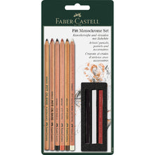 Rosy Brown Faber-Castell Pitt Mixed Media, Monochrome, 9Pcs Pencils