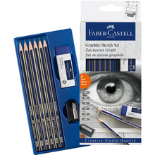 White Smoke Faber-Castell Mixed Media Sketch Set, 8Pcs Pencils