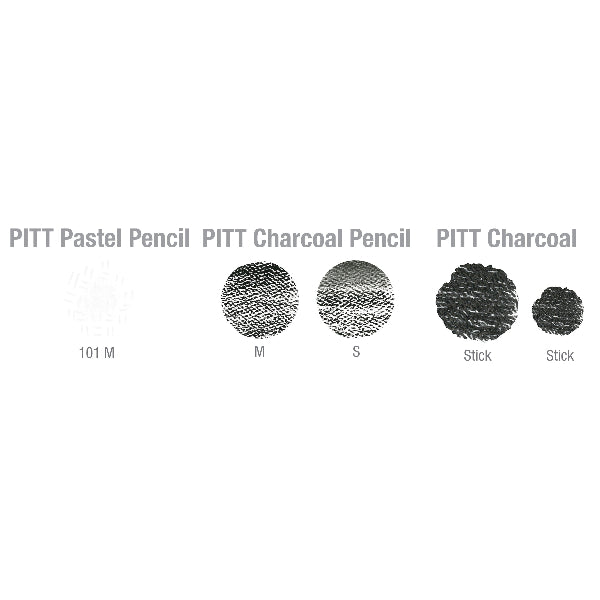 White Smoke Faber-Castell Studio Mixed Media Charcoal Sketch, 7Pcs Pencils