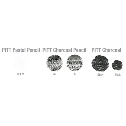White Smoke Faber-Castell Studio Mixed Media Charcoal Sketch, 7Pcs Pencils