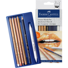 White Smoke Faber-Castell Mixed Media Classic Sketch Set, 6Pcs Pencils