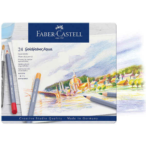 Lavender Faber-Castell Goldfaber Aqua Pastel Pencil Set, 24Pk Pencils