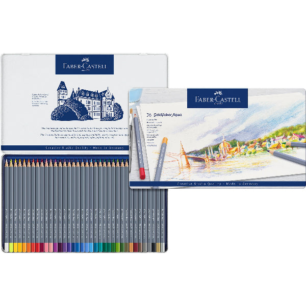 White Smoke Faber-Castell Goldfaber Aqua Pastel Pencil Set, 36Pk Pencils