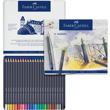 White Smoke Faber-Castell Goldfaber Permanent Colour Pencil Tin, Assorted Colours, 24Pk Pencils