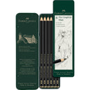 Dark Slate Gray Faber-Castell  Pitt Graphite Matt Tin, 6Pk Pencils