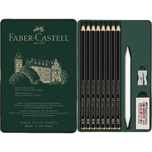 Dark Slate Gray Faber-Castell Pitt Graphite Matt Tin, 11Pk Pencils
