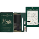 White Smoke Faber-Castell Pitt Graphite Matt Tin, 11Pk Pencils