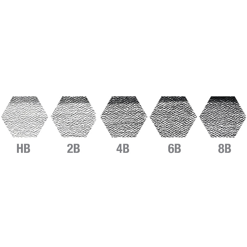 White Smoke Faber-Castell 9000 Jumbo Graphite Pencil, Assorted, 5Pk Pencils