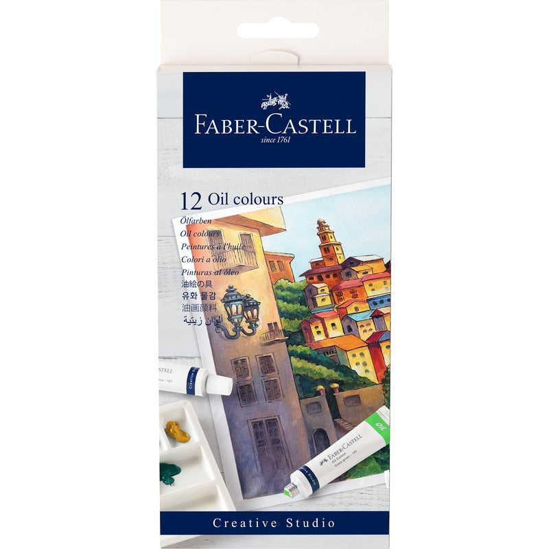 Lavender Faber-Castell Oil Paint Set, Assorted Colours,  9ml x 12 Oil Paints