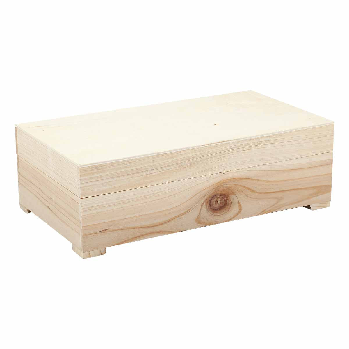 Wheat Urban Crafter Hinged Wooden Box 24 x 13 x 7.6cm Wood Crafts