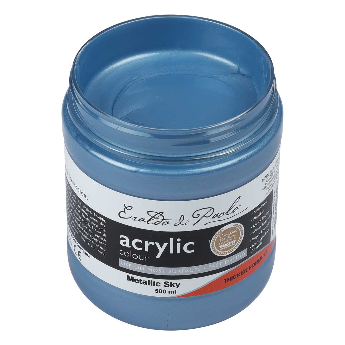 White Smoke Eraldo di Paolo Acrylic Paint, Metallic Sky, 500ml Acrylic Paints