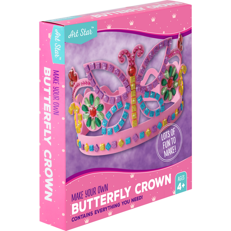 Pale Violet Red Art Star Make Your Own Butterfly Crown Kit Kids Craft Kits