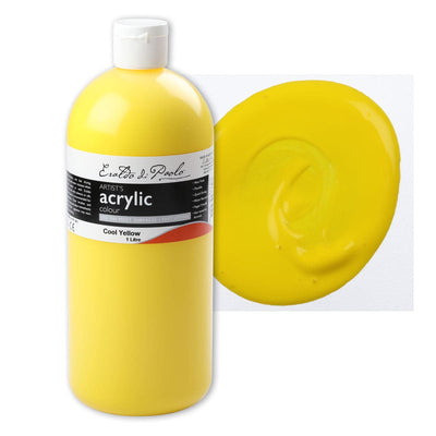 White Smoke Eraldo di Paolo Acrylic Paint, Cool Yellow, 1L Acrylic Paints