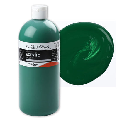 White Smoke Eraldo di Paolo Acrylic Paint, Green Deep, 1L Acrylic Paints