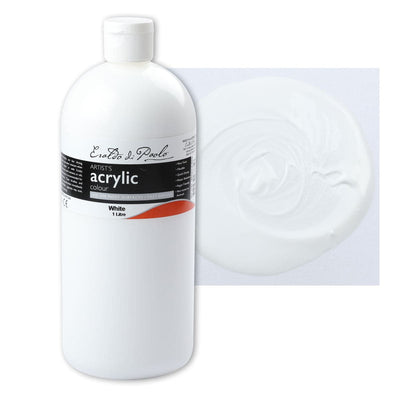 White Smoke Eraldo di Paolo Acrylic Paint, White, 1L Acrylic Paints