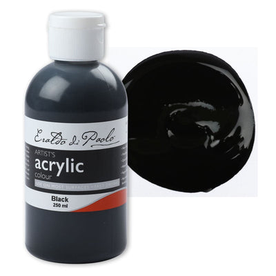 White Smoke Eraldo di Paolo Acrylic Paint, Black, 250ml Acrylic Paints