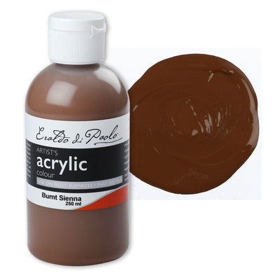 White Smoke Eraldo di Paolo Acrylic Paint, Burnt Sienna, 250ml Acrylic Paints