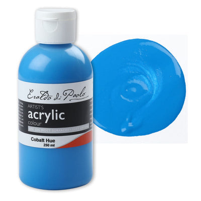 White Smoke Eraldo di Paolo Acrylic Paint, Cobalt Hue, 250ml Acrylic Paints