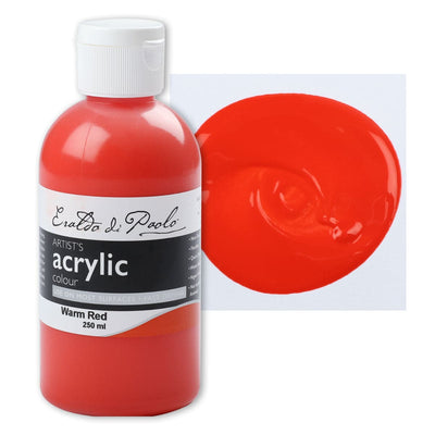 White Smoke Eraldo di Paolo Acrylic Paint, Warm Red, 250ml Acrylic Paints