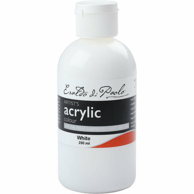 White Smoke Eraldo di Paolo Acrylic Paint, White, 250ml Acrylic Paints