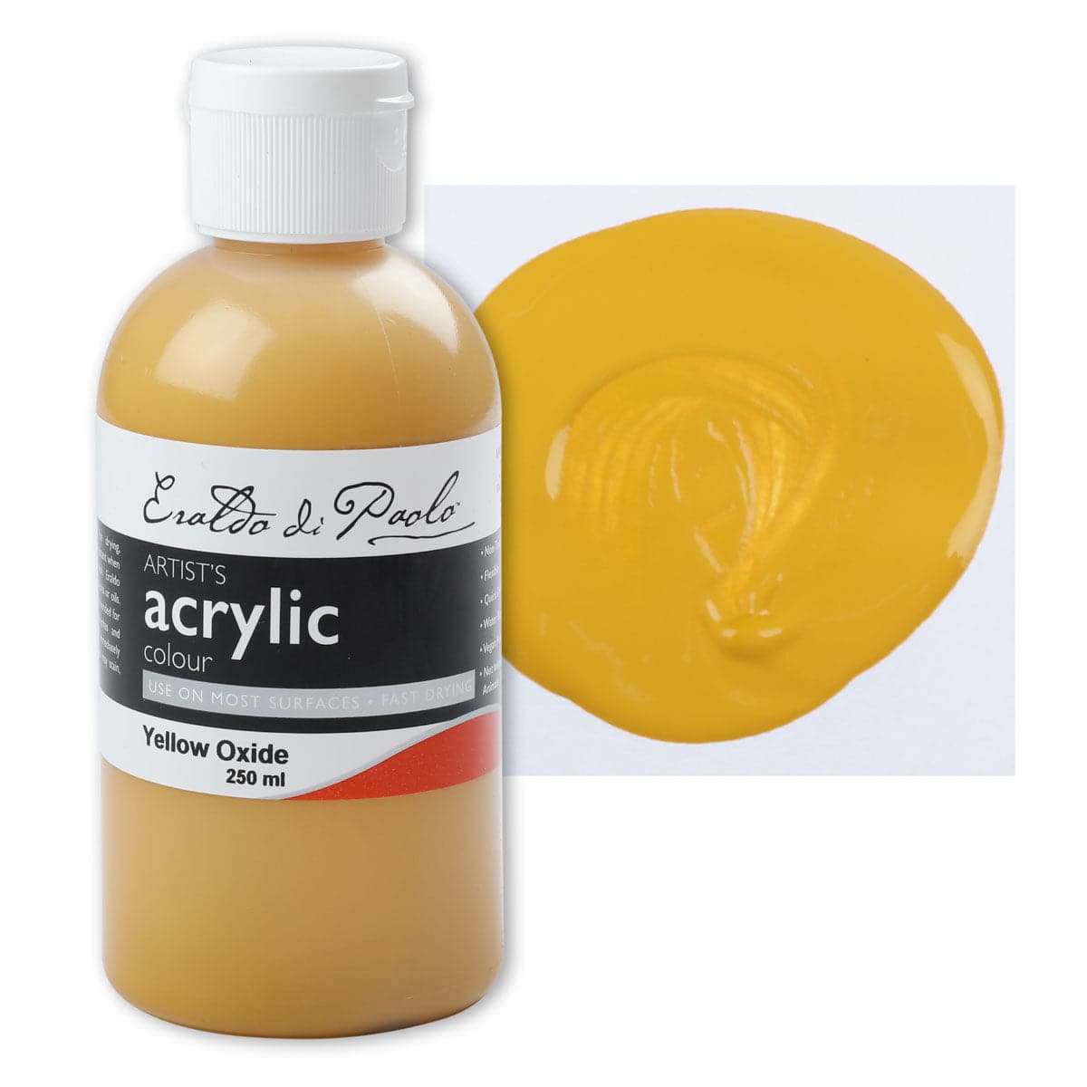 White Smoke Eraldo di Paolo Acrylic Paint, Yellow Oxide, 250ml Acrylic Paints