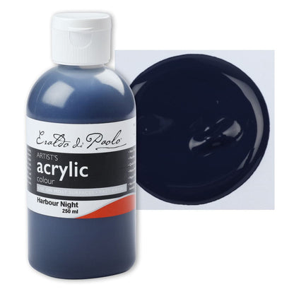 White Smoke Eraldo di Paolo Acrylic Paint, Harbour Night, 250ml Acrylic Paints