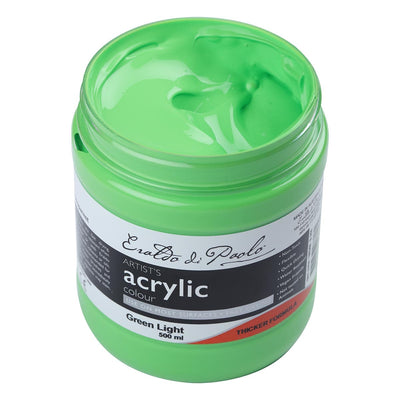 White Smoke Eraldo di Paolo Acrylic Paint, Green Light, 500ml Acrylic Paints