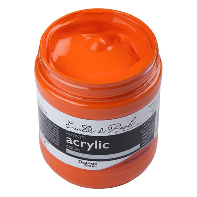 White Smoke Eraldo di Paolo Acrylic Paint, Orange, 500ml Acrylic Paints
