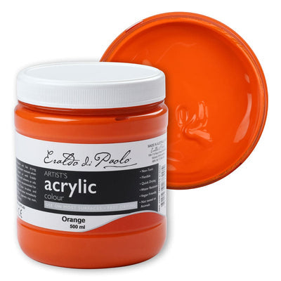 White Smoke Eraldo di Paolo Acrylic Paint, Orange, 500ml Acrylic Paints