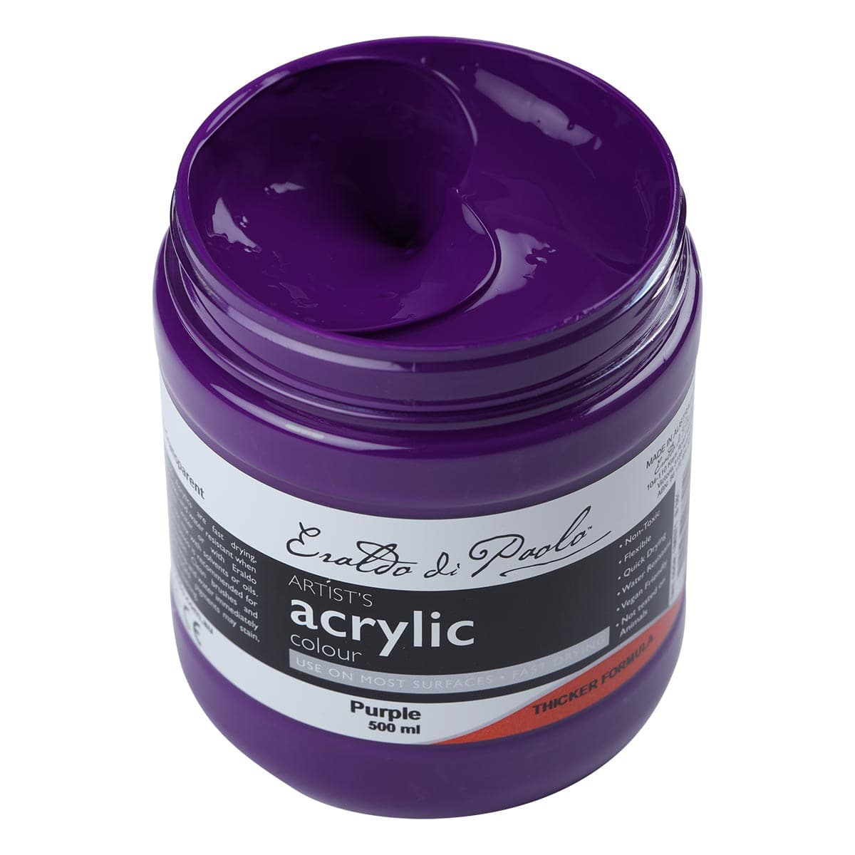 White Smoke Eraldo di Paolo Acrylic Paint, Purple, 500ml Acrylic Paints