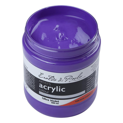 White Smoke Eraldo di Paolo Acrylic Paint, Ultra Violet, 500ml Acrylic Paints